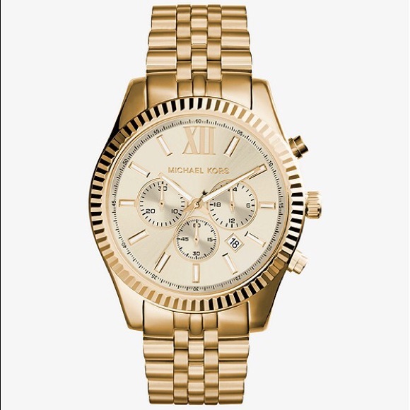 Michael Kors Accessories - Michael Kors Large Lexington Gold Watch